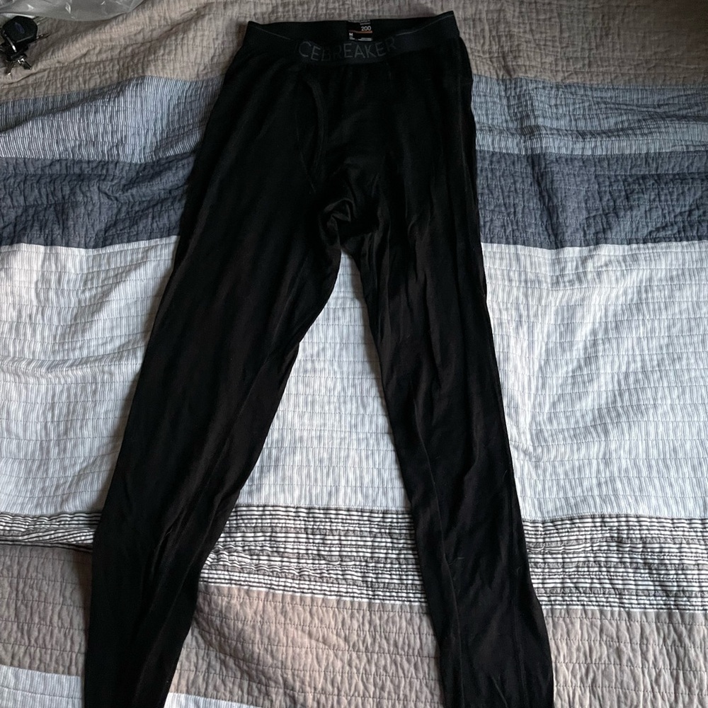 Icebreaker Merino Black Base Layer Pants
